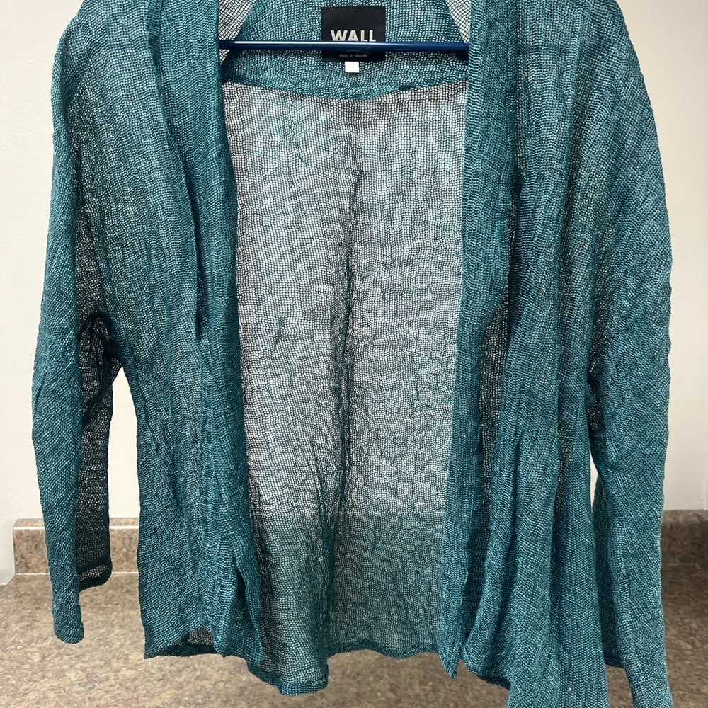 Teal Open Knit Shirt